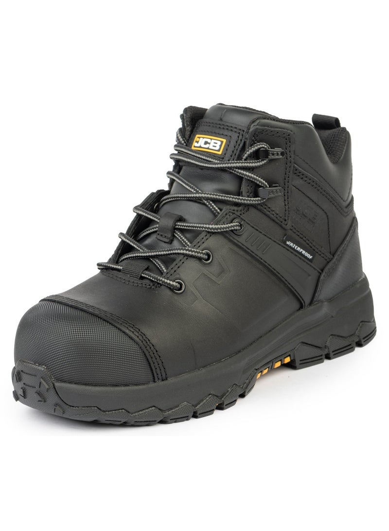 JCB Chukka 5" Safety Shoes for Men JCB-006B | Alloy Toe – Waterproof, Oil, Heat & Slip Resistant, ASTM F2413-18 Certified, EH – Black - Image 1