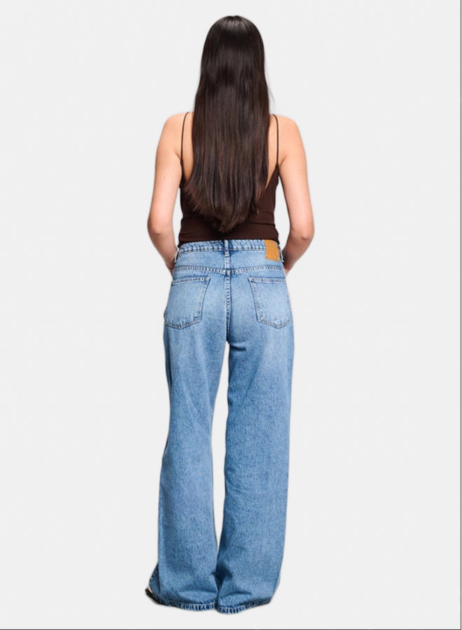 TGS Mid Blue Flared Leg Women Jeans - Image 3