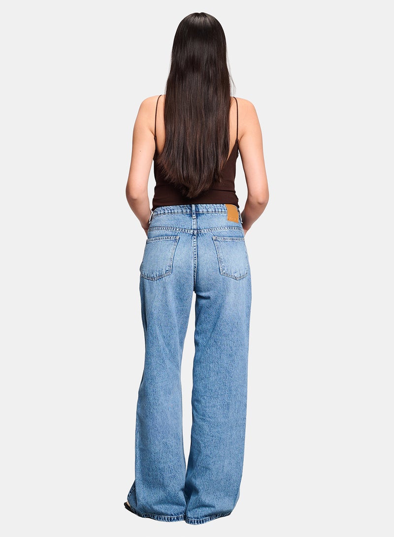 TGS Mid Blue Flared Leg Women Jeans - Image 2