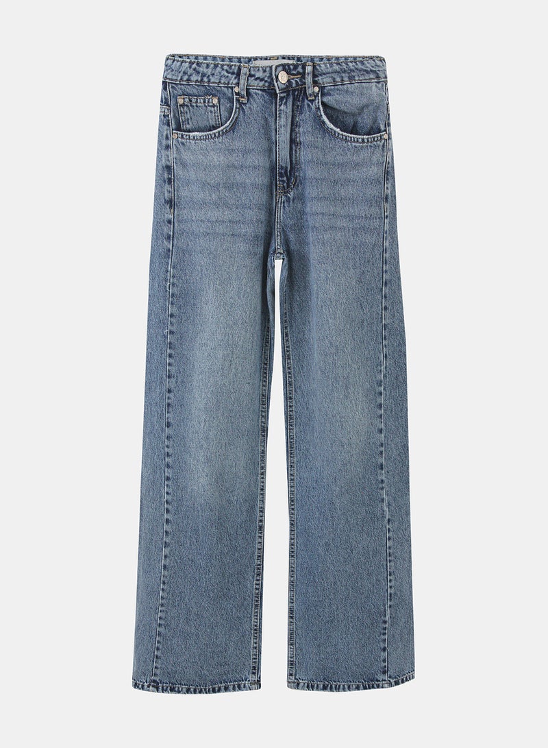 TGS Mid Blue Flared Leg Women Jeans - Image 3