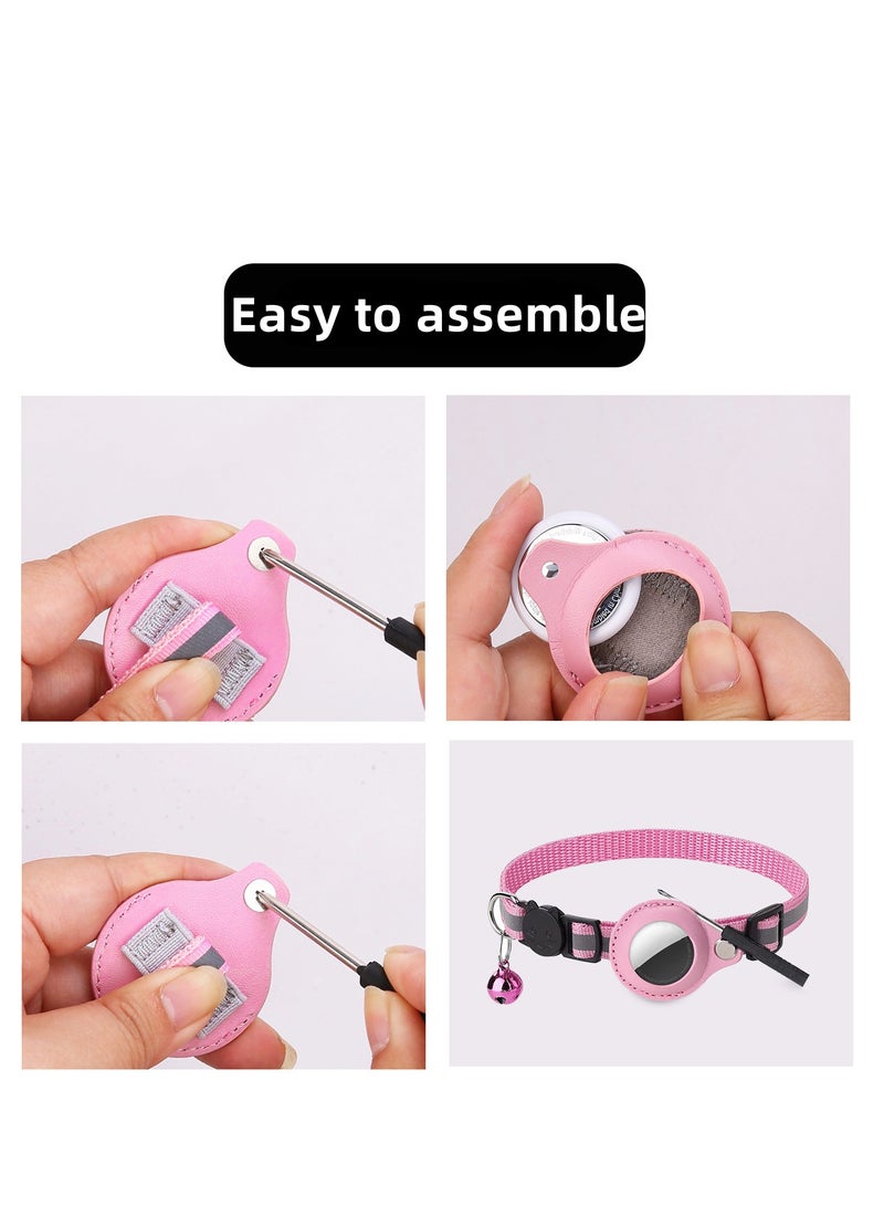 RTYY طوق للقطط من Airtag، طوق قطط قابل للتعديل مع جرس، شريط عاكس للضوء، طوق للحيوانات الأليفة الصغيرة - Image 2