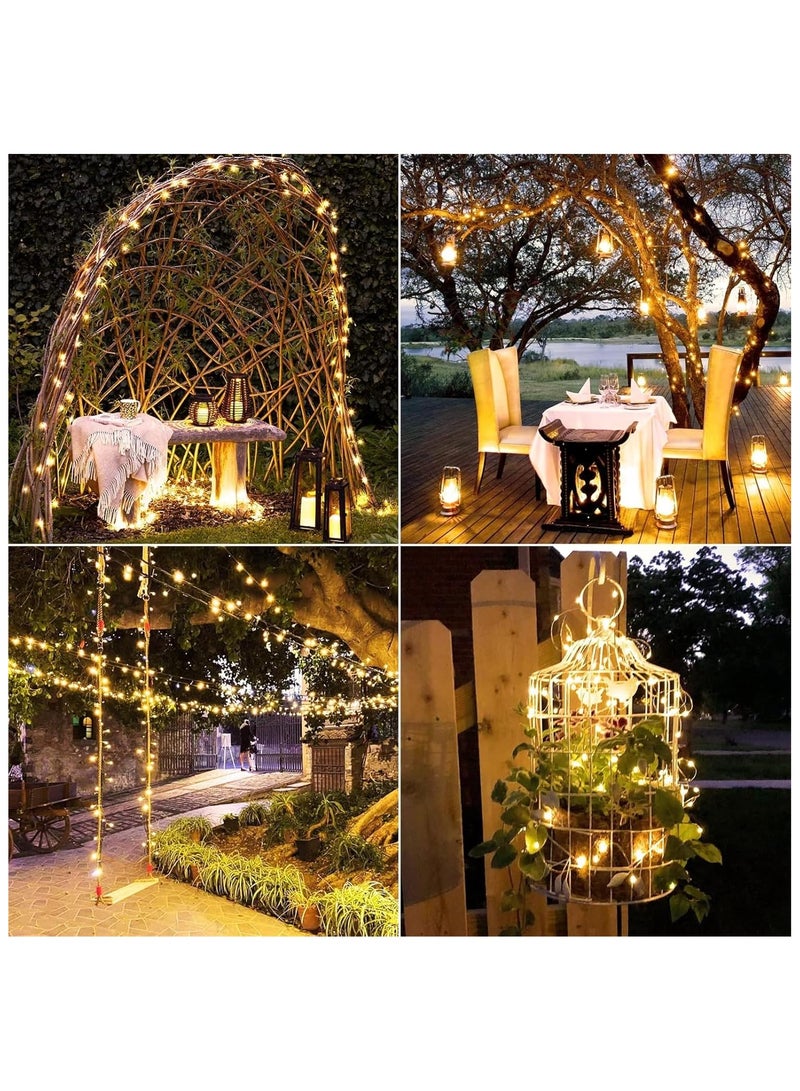 NANAO Solar String Lights 72FT 200 LED Solar Fairy Lights with 8 Lighting Modes for Outdoor Garden Patio Bedroom Waterproof (Warm White) - Image 1