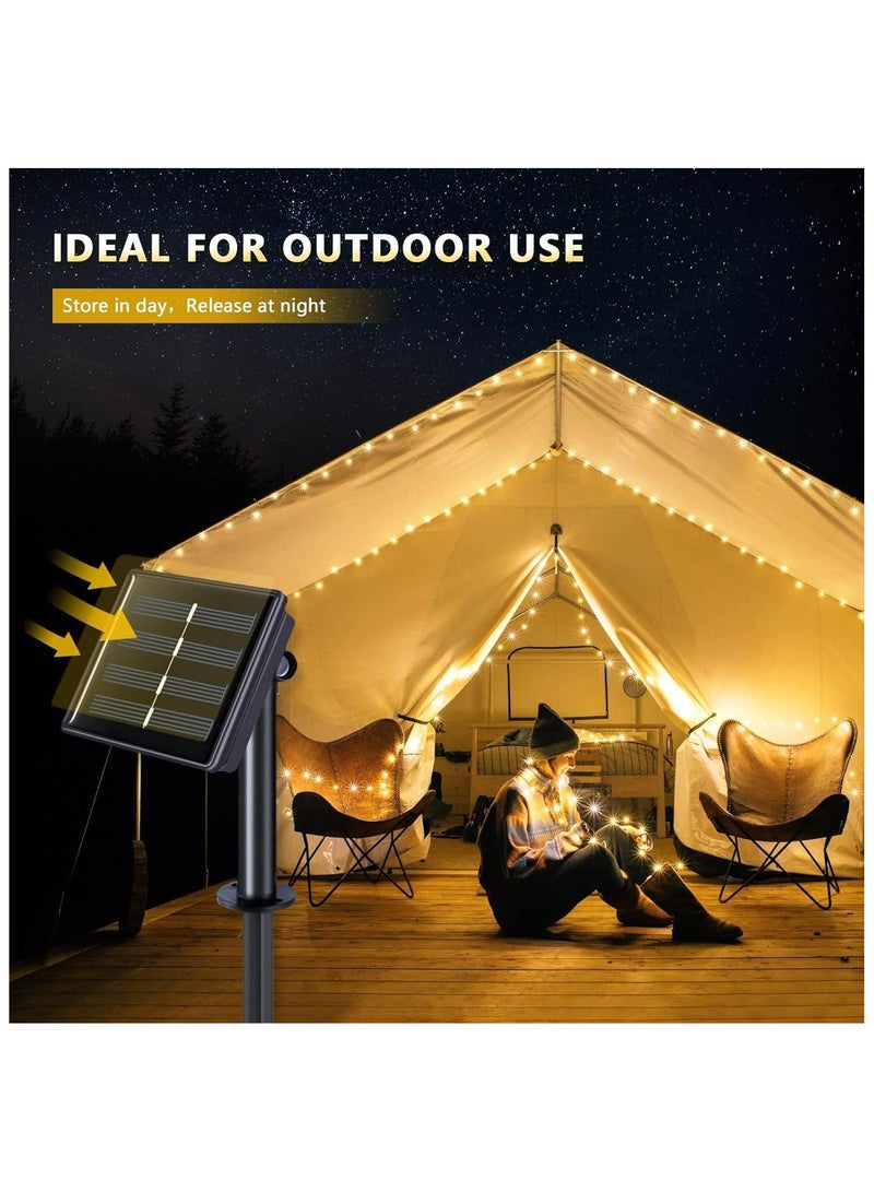 NANAO Solar String Lights 72FT 200 LED Solar Fairy Lights with 8 Lighting Modes for Outdoor Garden Patio Bedroom Waterproof (Warm White) - Image 3