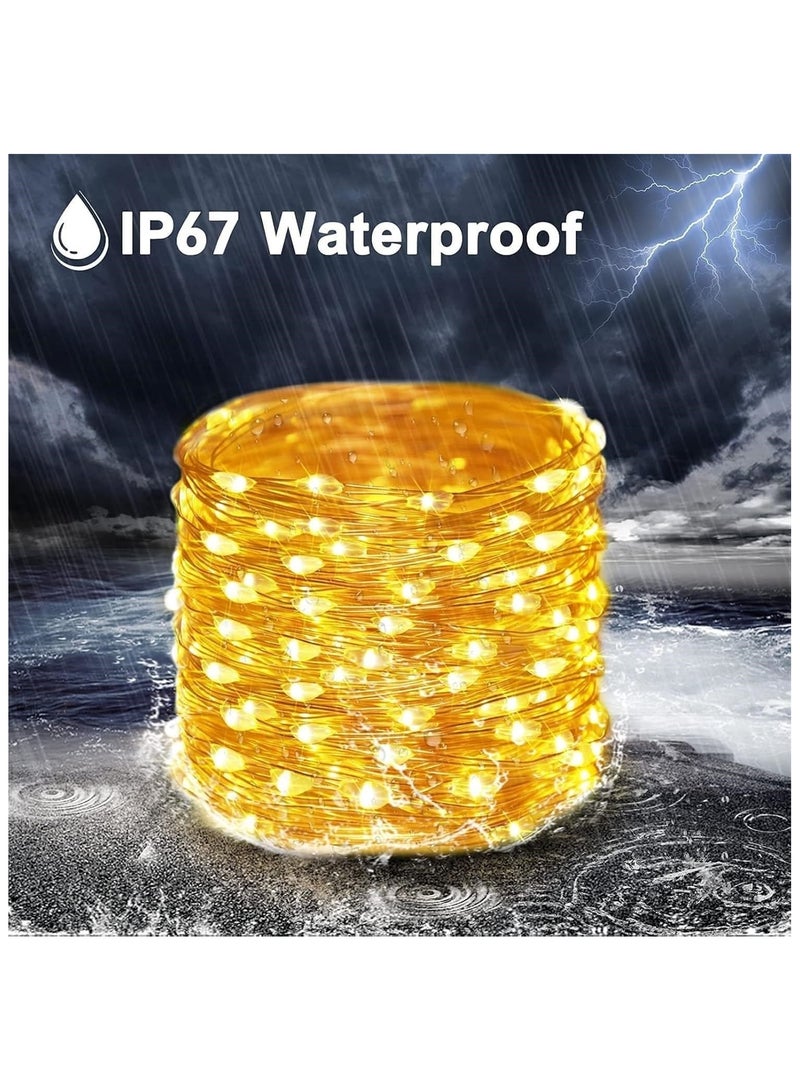 NANAO Solar String Lights 72FT 200 LED Solar Fairy Lights with 8 Lighting Modes for Outdoor Garden Patio Bedroom Waterproof (Warm White) - Image 2