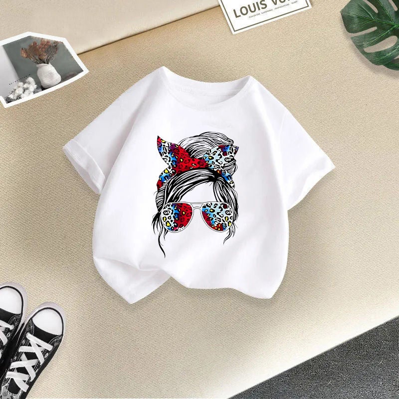 Children'S T-Shirt Short-Sleeved 2025 Crewneck Head Printed Top Loose Casual Half-Sleeved Children'S Wear - Image 1