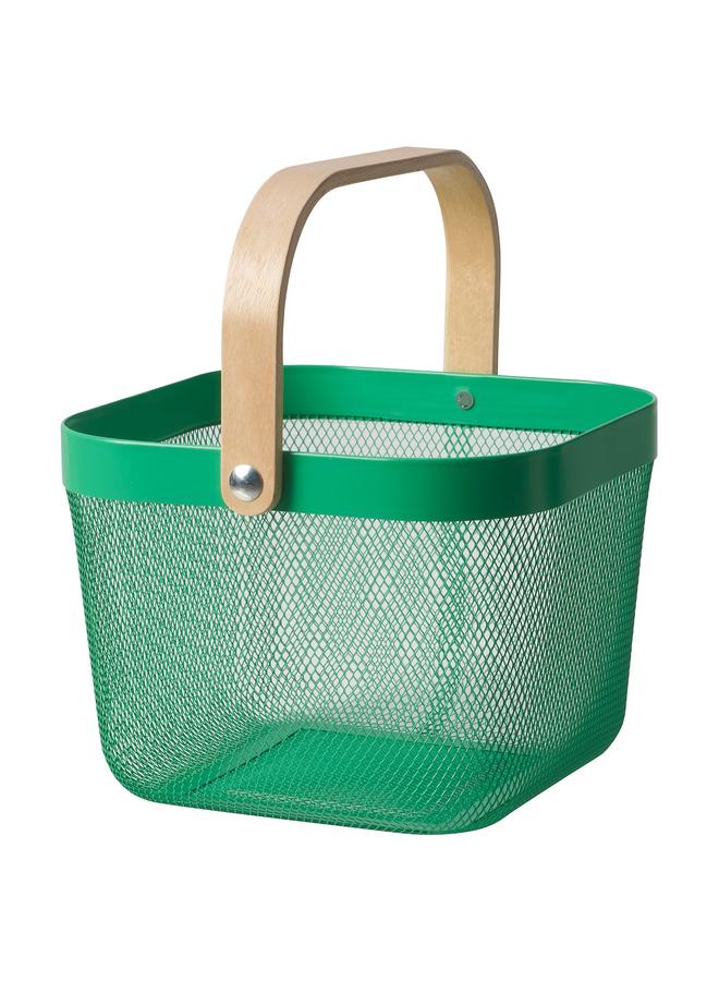 erorex Basket, dark green, 25x26x18 cm - Image 1