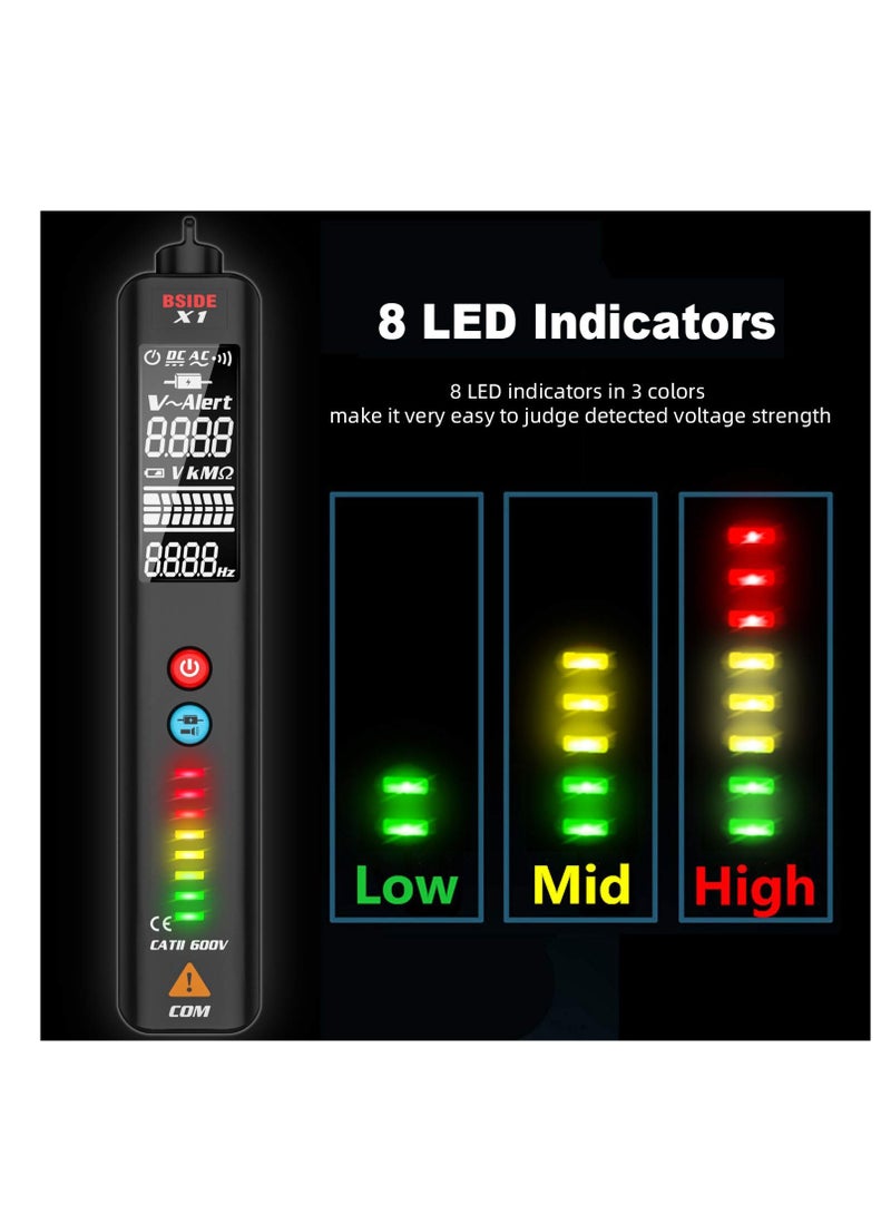 Voltage Tester Pen with EBTN LCD 3-Line Display, Non-Contact Voltage Detector, Adjustable Sensitivity, Dual Range AC Power Sensor, Integrated Multimeter for Outlet and Circuit Checking. - Image 3