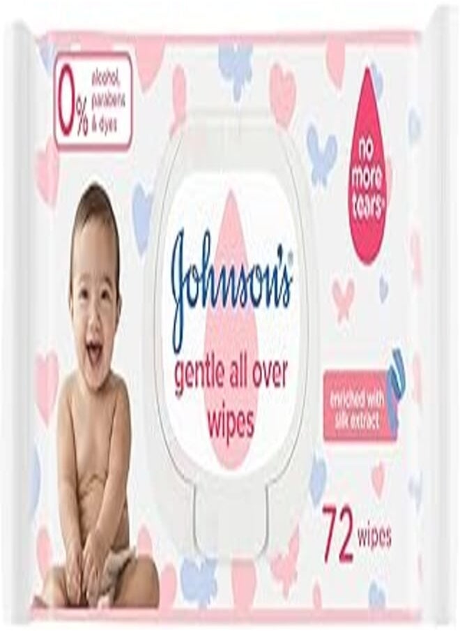 Johnson's Baby Johnson's Baby Wipes - Gentle All Over, Pack of 72 wipes 