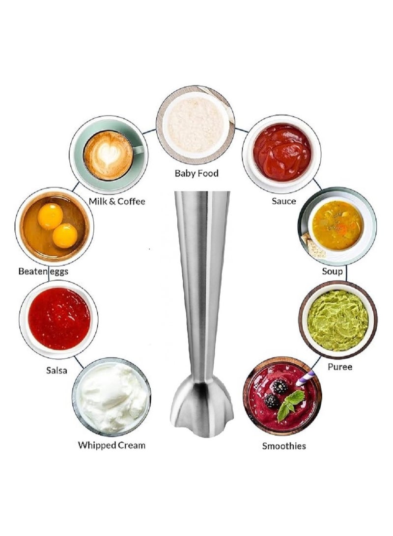 5in1Stainless Hand Blender+Egg Beater Whisk/100ml Cup/1500W(HMA-1026)  - Image 4