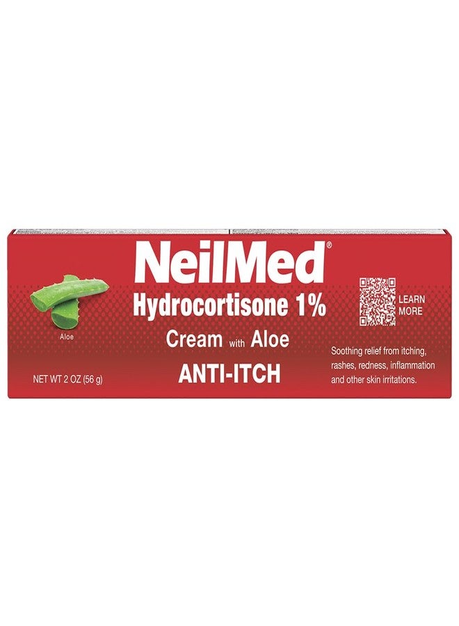 NeilMed كريم نيل ميد هيدروكورتيزون 1% المضاد للحكة مع الألوة فيرا. 2 أونصة - تخفيف سريع مهدئ وملطف - مثالي للحكة، الطفح الجلدي، الاحمرار، الالتهاب وغيرها من تهيجات الجلد - Image 3