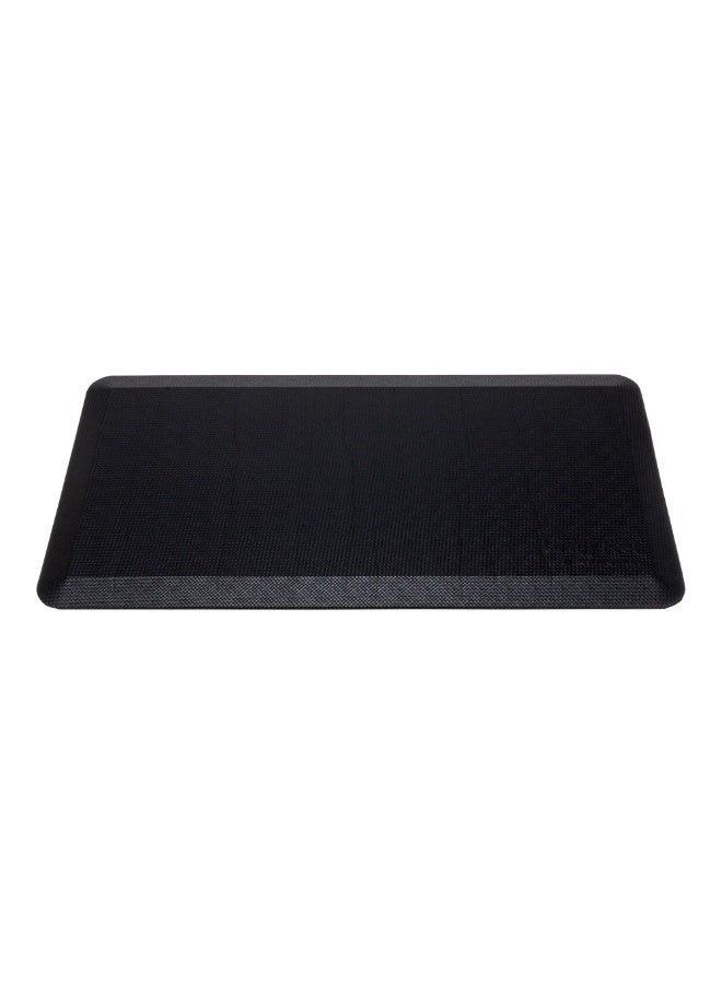Restaurantware 32 x 20 x 8 Inch Anti-Fatigue Mat, 1 Extra-Padded Kitchen Mat - Beveled Safety Edges, Non-Slip, Black Plastic Kitchen Sink Rug, Shock-Resistant, For Home, Office, Or Laundry Room  - Image 1