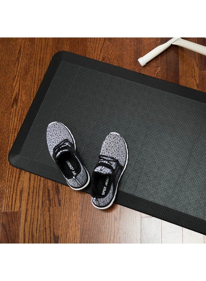 Restaurantware 32 x 20 x 8 Inch Anti-Fatigue Mat, 1 Extra-Padded Kitchen Mat - Beveled Safety Edges, Non-Slip, Black Plastic Kitchen Sink Rug, Shock-Resistant, For Home, Office, Or Laundry Room  - Image 3