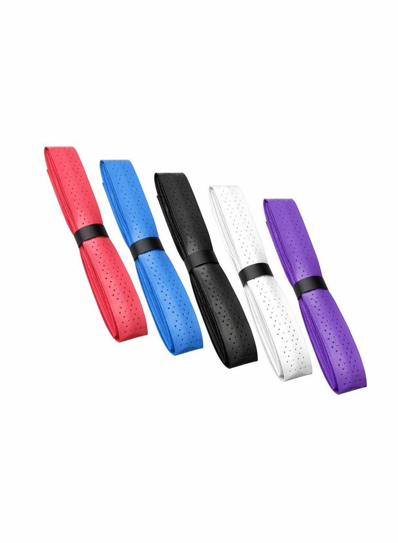 Excefore 5pcs Tennis Racquet Grips Tape, Anti Slip Badminton Racket Grip Tape, Breathable Over Grip Tape for Squash, Skipping Rope, Fishing Pole Racket Grip,Badminton Tennis - Image 4
