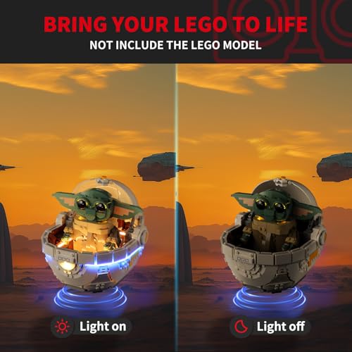 BRIKSMAX 20 Light Kit for Lego75403 Grogu with Hover Pram Innovative Led Lighting Kit Compatible with Lego Star Wars Building Set Not Included Lego Set - Image 5