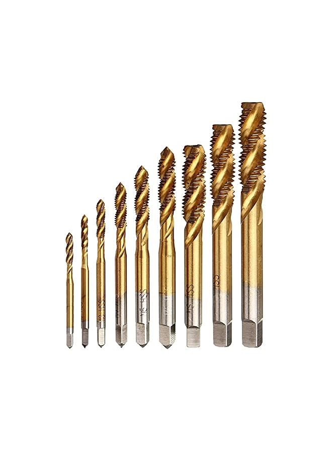 Yakamoz مجموعة مكونة من 9 قطع من صنابير المثقاب اللولبية المصنوعة من التيتانيوم بقياس متري M2 M2.5 M3 M4 M5 M6 M8 M10 M12 - Image 2