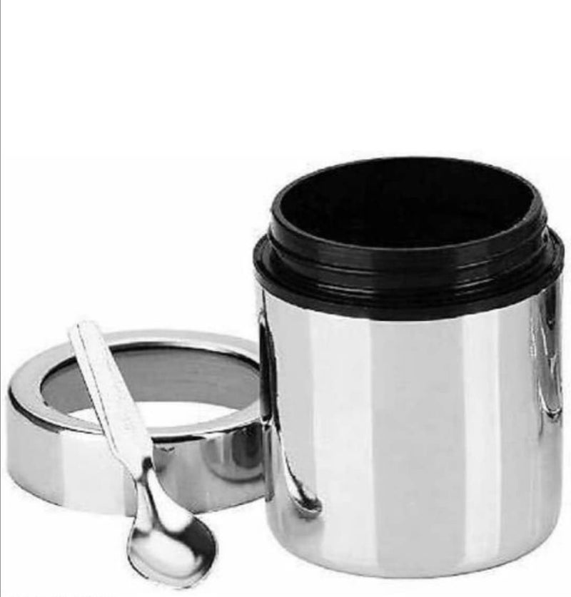 DARAZ Big 8 in 1 Stainless Steel Masala Dani dabba Spice Box Organiser for Kitchen With SeeThrough Lid and 8 Containers with Spoon Silver - Image 4