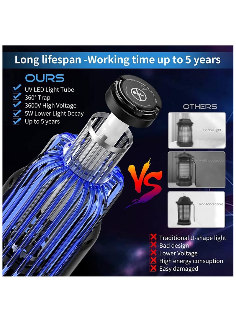 M.A&F's Electric Bug Zapper for Indoor Outdoor, 2000V High Powered UV Light Mosquito Zapper Killer, Waterproof Pest Control Insect Fly Trap Equipped 60inch USB Cable for Home, Patio, Backyard, Camping - Image 2