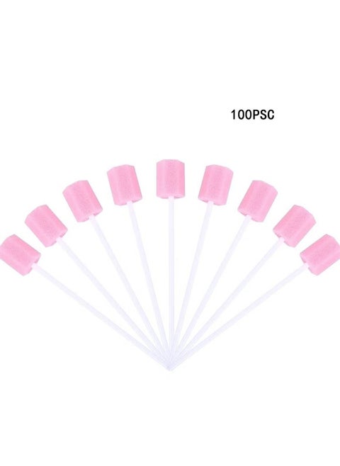 100PCS Disposable Mouth Swabs Sponge Unflavored Sterile Oral Dental Swabsticks for Cleaning Travel Toothbrush Kit Hiking Camping Traveling Accessories