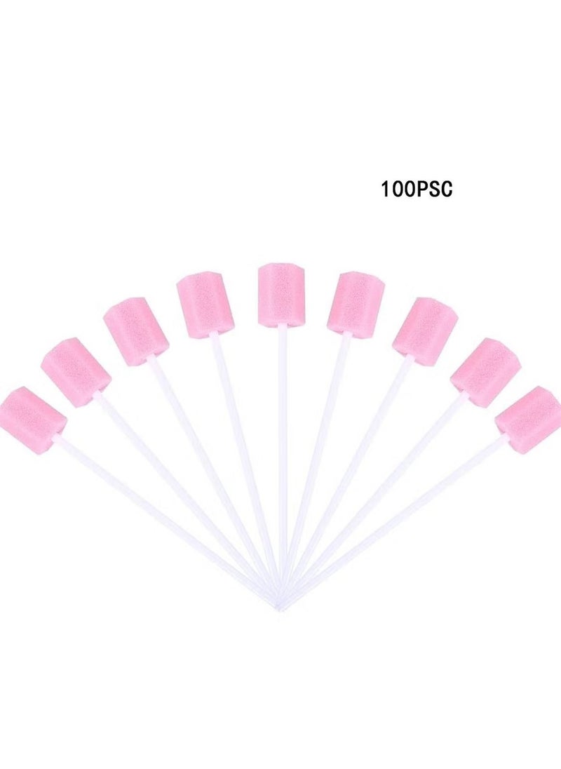 Generic - 100PCS Disposable Mouth Swabs Sponge Unflavored Sterile Oral Dental Swabsticks for Cleaning Travel Toothbrush Kit Hiking Camping Traveling Accessories - Image 1