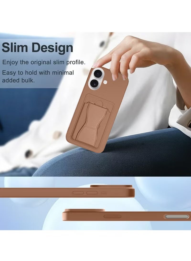 TIGER Apple iPhone 17 5G 2025 Silicone TPU Case with Card Holder and Hand Grip – Slim, Durable Protective Cover in Rich Brown Featuring Secure Card Storage, Enhanced Grip for Comfortable Handling, and Scratch Resistance for Everyday Protection (Model MCHPSN) - Image 4
