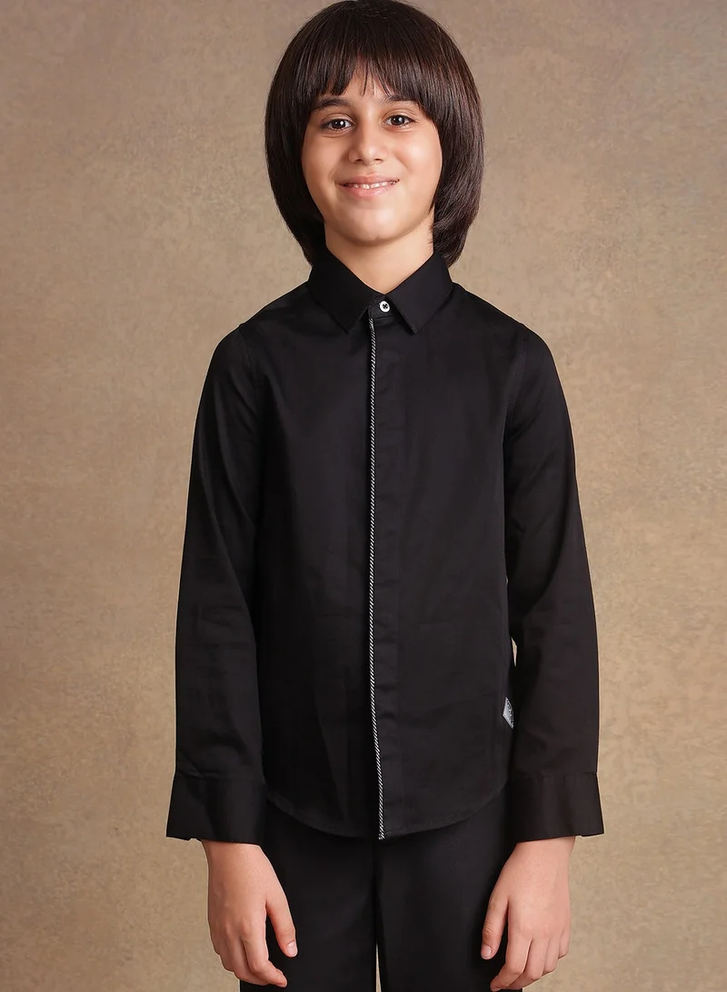 One Friday One Friday Kids Boys Black Party Shirt