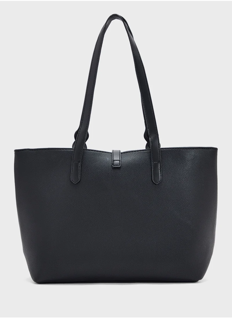 ايلا Metal Trim Detail Tote Bag