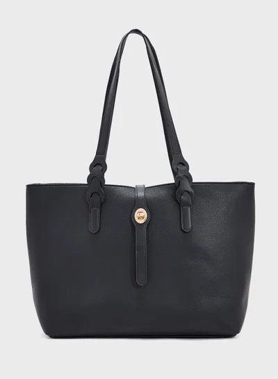 ELLA Metal Trim Detail Tote Bag