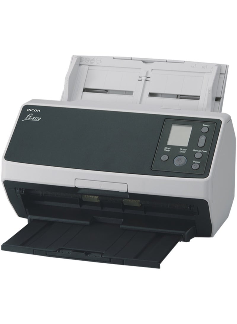 RICOH ماسح ضوئي احترافي مزدوج الجوانب ملون عالي السرعة fi 8170 PA03810-B051، 70 صفحة في الدقيقة - يدعم اتصالات الشبكة السلكية USB 3.2 و Ethernet - Image 3