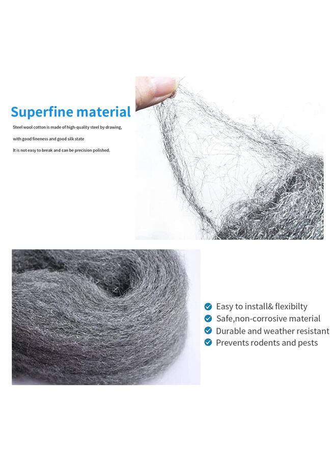 Steel Wool Fine Polishing Gap Blockers Suitable for Blocking Holes Siding Passages Vents and Sanding Furniture Wood Car Rust Sanding Marble - Image 4