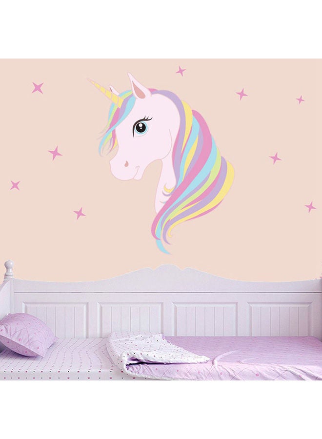 NIBEMINENT Rainbow Unicorn Wall Sticker Multicolour 36x60cm - Image 2