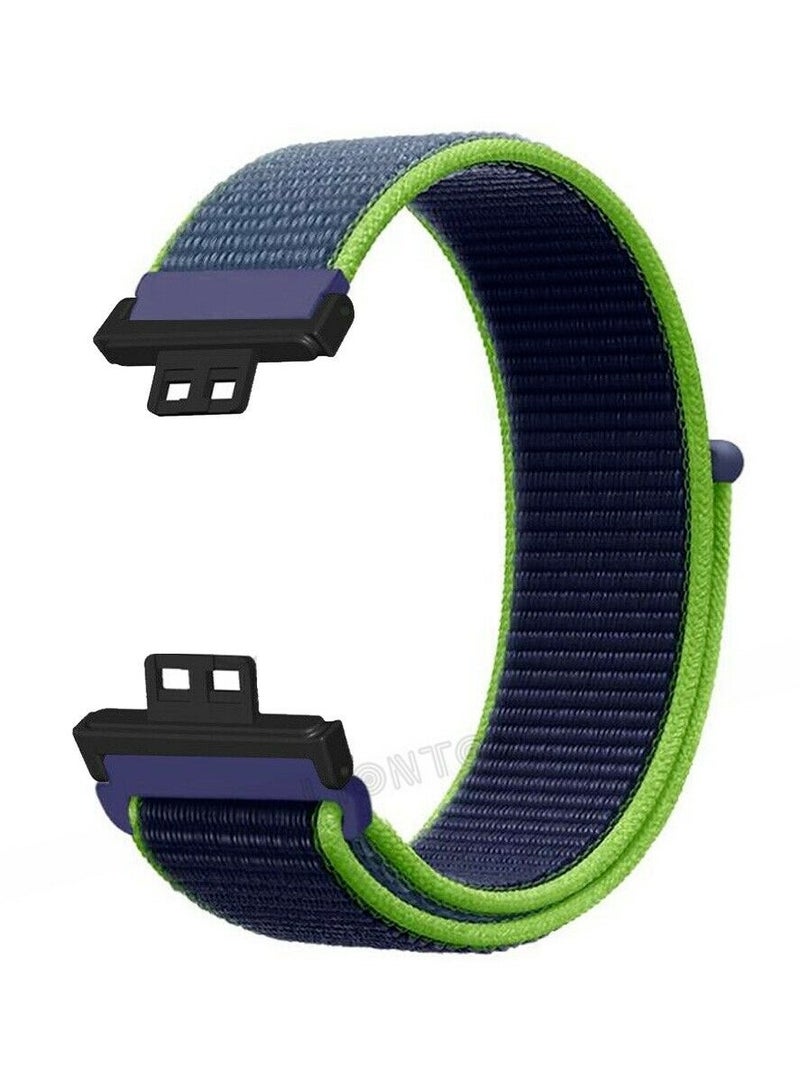 Watch Strap Compatible for Huawei Watch Fit Replacement Nylon Smart Watch Strap Quick Release Nylon Watch Band Wristband (Neon Lime)  - Image 2