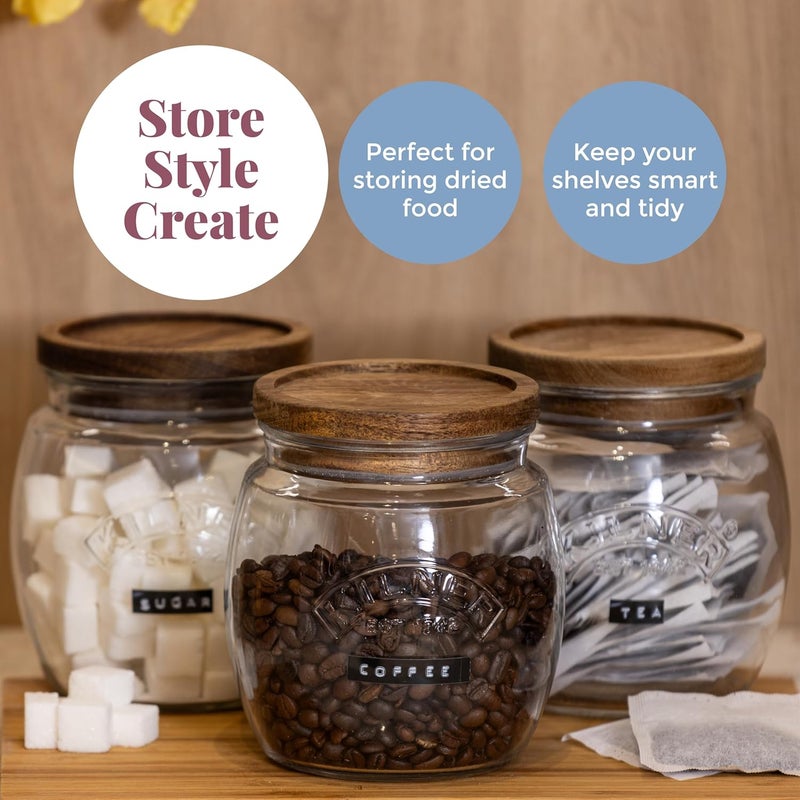 Kilner Universal Jar Wooden Lid 2 Litre Glass Food Container With Silicone Seals Kitchen Pantry Storage For Dry Food Like Grains, Pasta And Cereals - Image 5