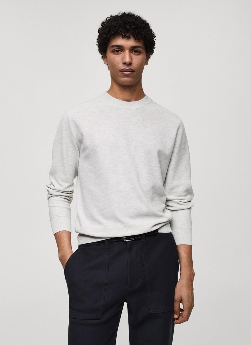 Mango Man Essential Crew Neck Sweater  - Image 1