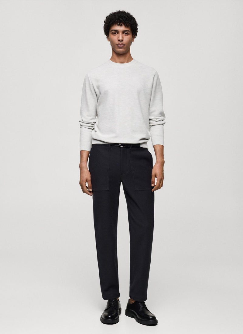 Mango Man Essential Crew Neck Sweater  - Image 4