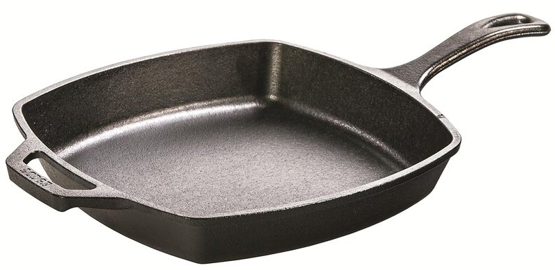 Lodge L8SQ3 Pre-Seasoned Cast-Iron Square Skillet, 10.5-inch - Image 1