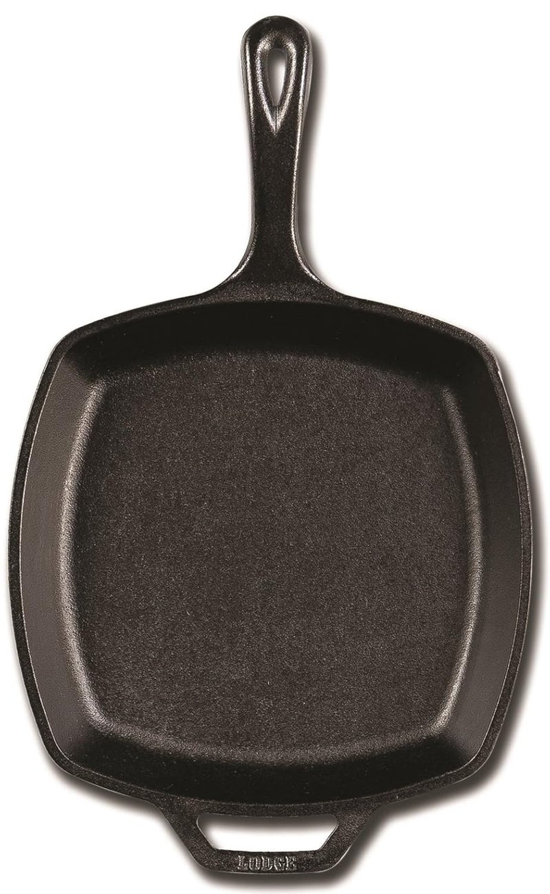 Lodge L8SQ3 Pre-Seasoned Cast-Iron Square Skillet, 10.5-inch - Image 2