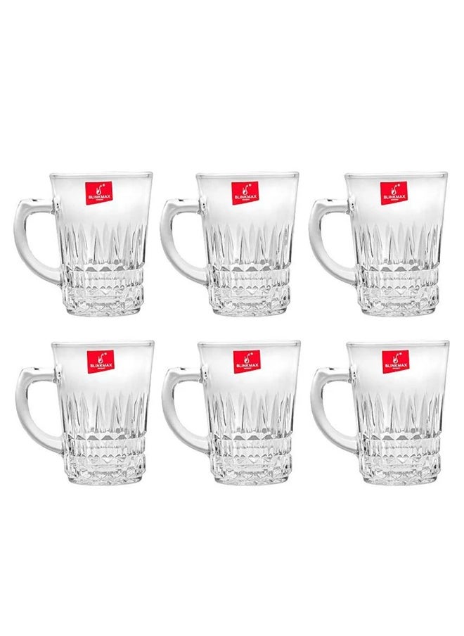 Blinkmax 6-Piece Tea Cup Set Clear 160ml  - Image 2