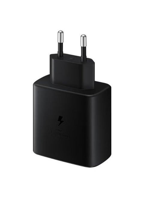 Super Fast Charging Travel Adapter With USB Type-C To USB Type-C Cable 45W Black
