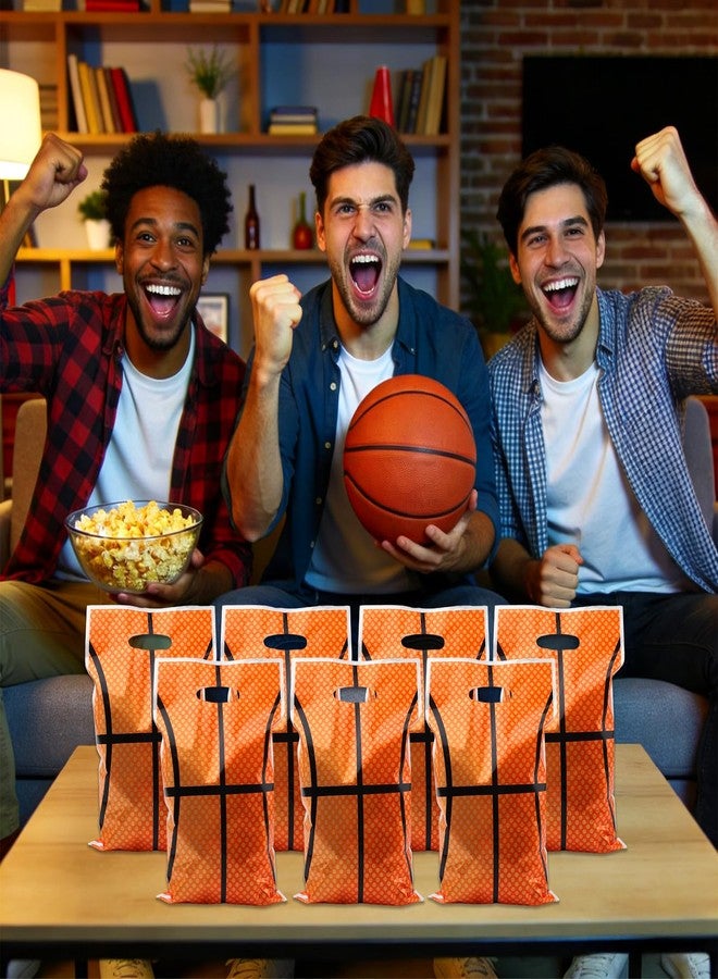 Foyods 30 PCS Basketball Party Favor Bags - Basketball Gift Bags with Handle, Plastic Small Goodie Gift Candy Sport Favor Bag, Reusable Snack Treat Goody Bag for Birthday Sport Theme Party Supplies - Image 5