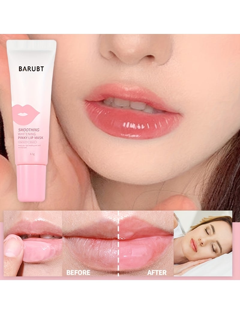 BARUBT - Smoothing Whitening Pinky Lip Mask Lip Sleeping Mask for Pink Lips Tinted Lip Balm for Soothing Moisturizing Hydrating Lip Oil for Smooth and Soft Lips Overnight Lip Care Mask Lip Plumper Balm 8.5g - Image 1