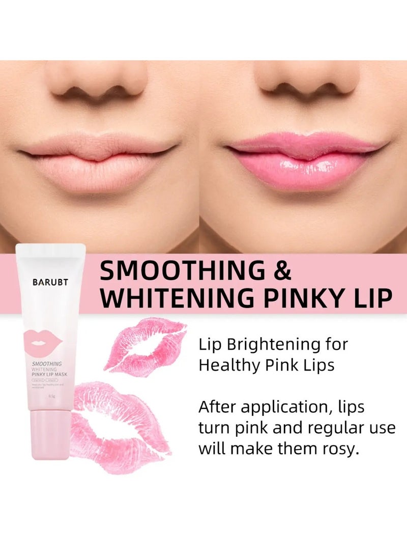 BARUBT - Smoothing Whitening Pinky Lip Mask Lip Sleeping Mask for Pink Lips Tinted Lip Balm for Soothing Moisturizing Hydrating Lip Oil for Smooth and Soft Lips Overnight Lip Care Mask Lip Plumper Balm 8.5g - Image 1