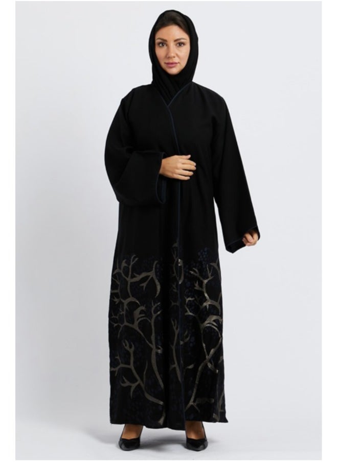 Evva Evva Luxury Saudi Abaya for Women – Elegant Open Front Modest Wear in Premium Fabric – Ideal for Ramadan, Eid, and Everyday Elegance  - Image 1