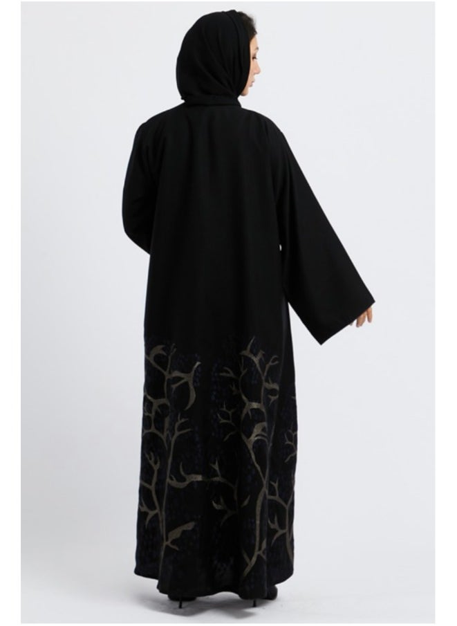 Evva Evva Luxury Saudi Abaya for Women – Elegant Open Front Modest Wear in Premium Fabric – Ideal for Ramadan, Eid, and Everyday Elegance  - Image 3