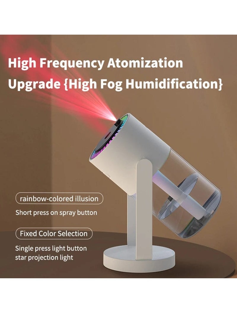 مرطب هواء يدور 360 درجة سعة 280 مل مع إضاءة LED للمنزل والمكتب والسيارة متعدد الألوان - Image 3