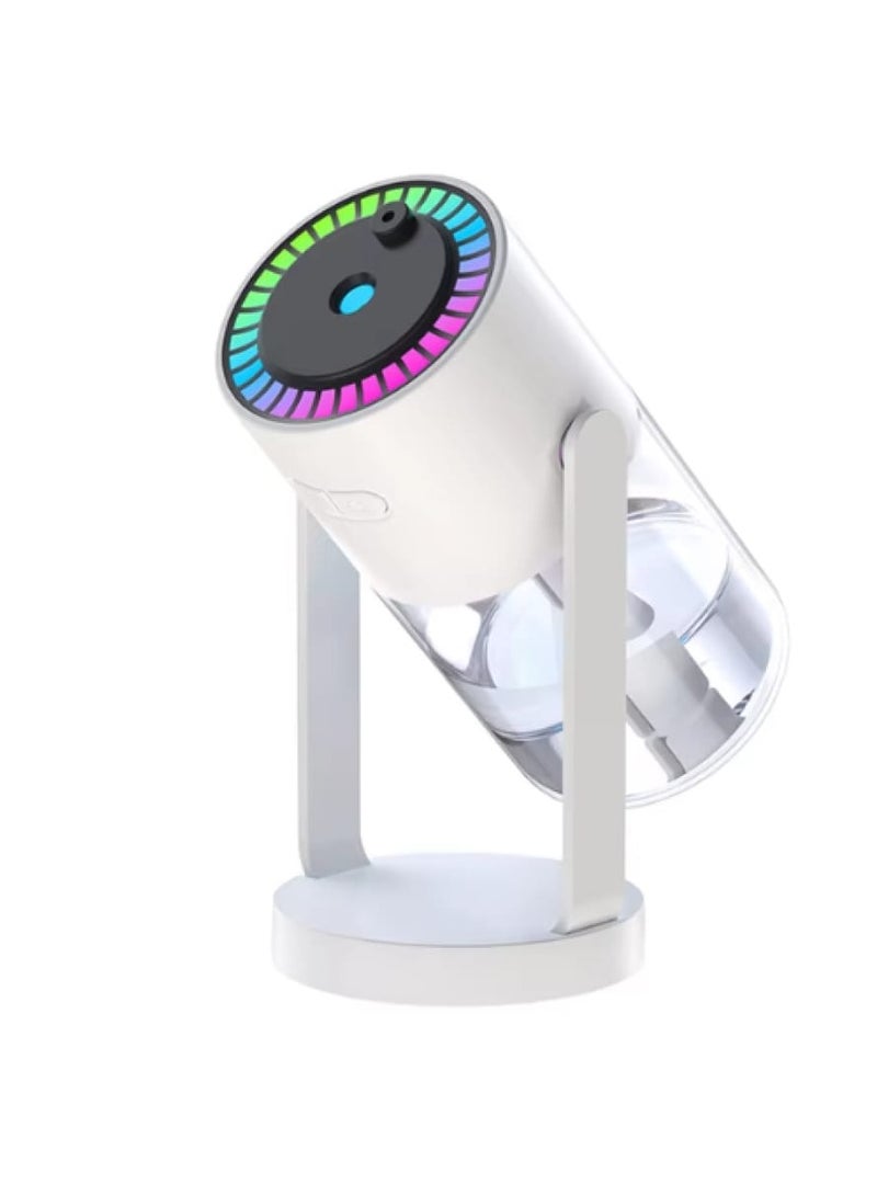 مرطب هواء يدور 360 درجة سعة 280 مل مع إضاءة LED للمنزل والمكتب والسيارة متعدد الألوان - Image 2