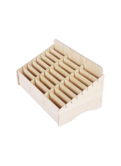 Phone Planet Kaisi 24 Grid Wooden Desktop Storage Box Mobile Phone Management Storage Box Creative Desktop Office Meeting Finishing Grid Multi Cell Phone Rack Display (24)  - Image 4