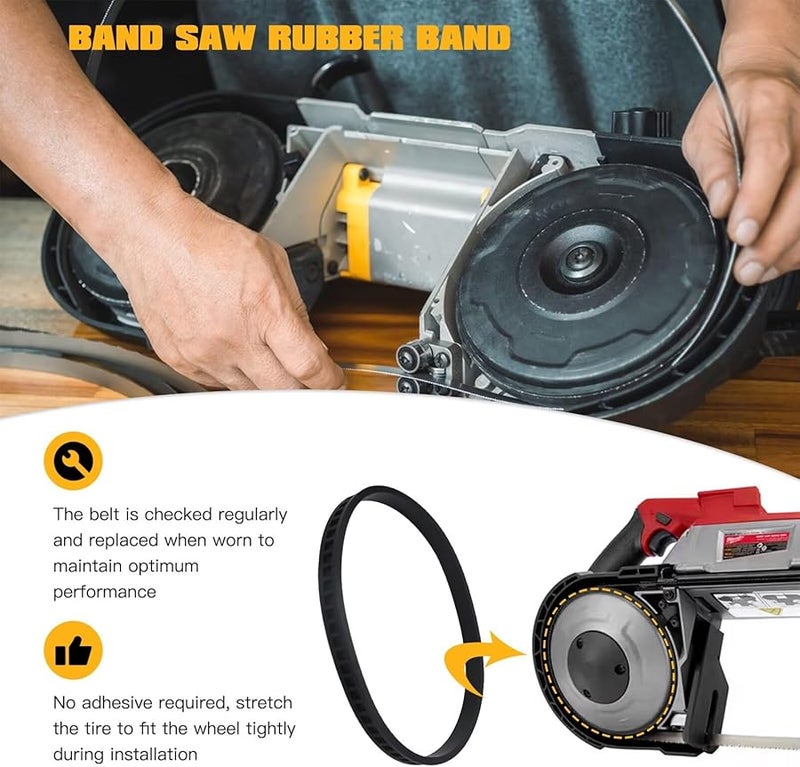 Milwaukee Deep Cut Band Saw Replacement Blade Pulley Tires 4 Pack 45 69 0010 - Image 5