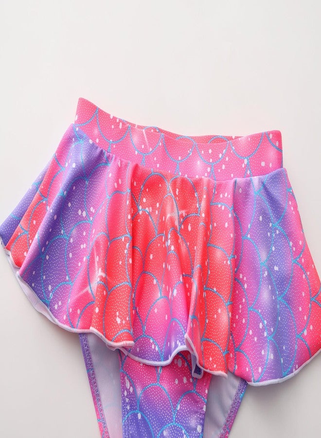 Akokvlar Two Pieces Unicorn Swimsuit Mermaid Bikinis Tankini Bathing Suit for Little Girls (3-4T, Lavender) - Image 5