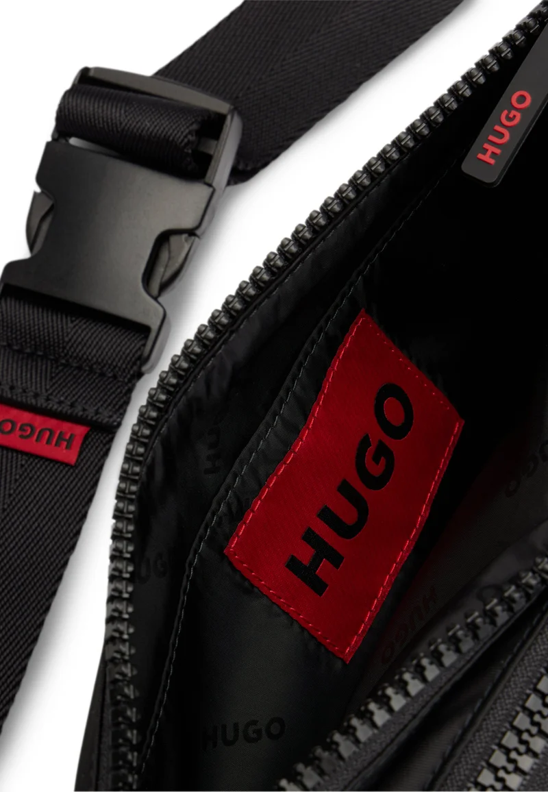 HUGO Belt bag with rubber logo label