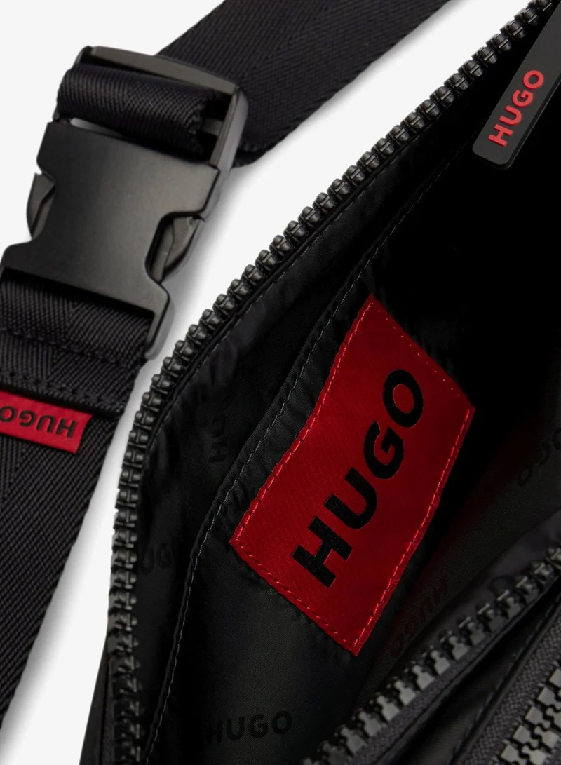 HUGO Black Belt bag with rubber logo label for Men | Best Price UAE